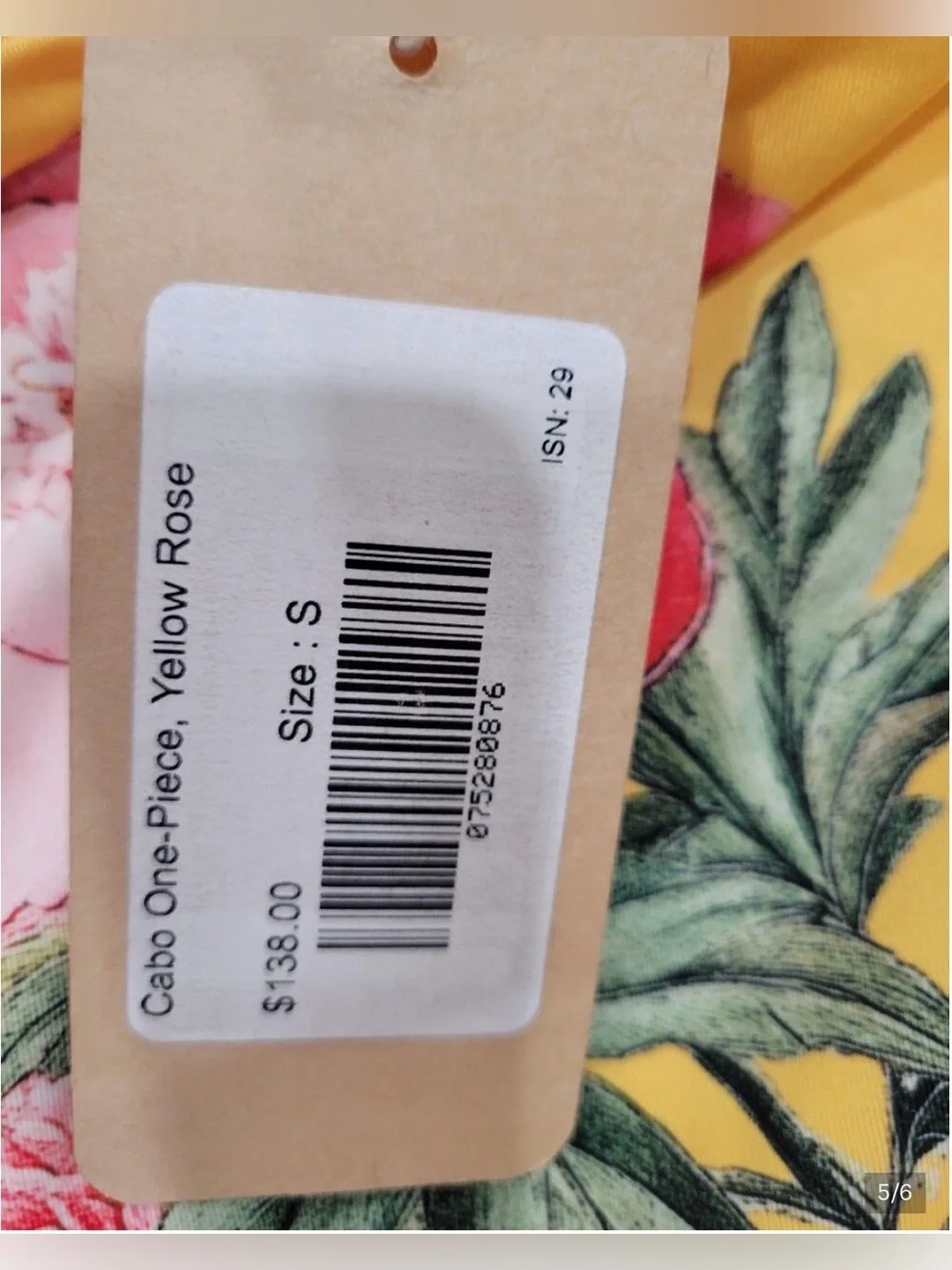 NWT Albion Cabo One-Piece, Peony Butter